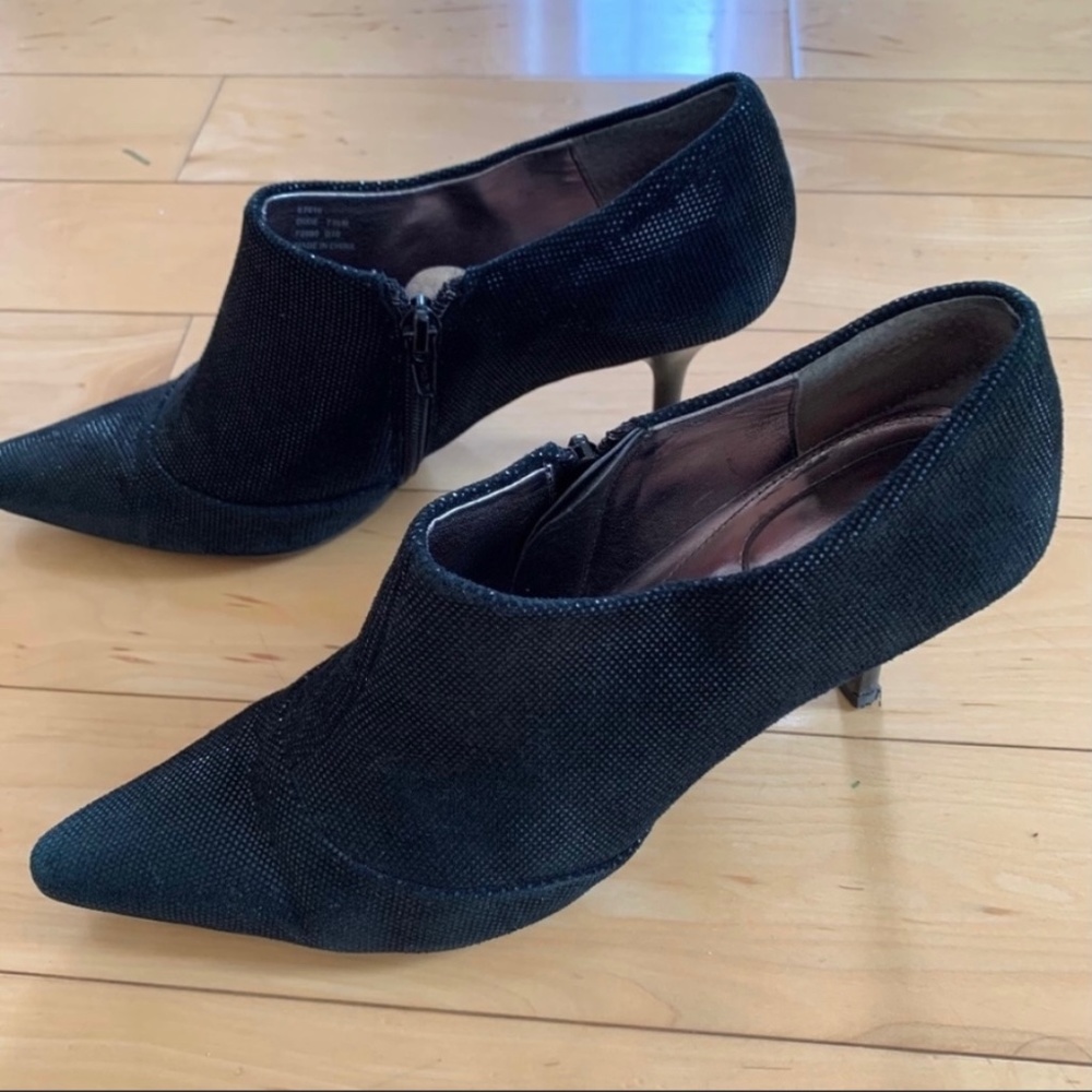 Calvin Klein Black Suede Booties